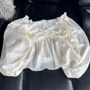 In The Style Elegant Cream Women's Top NWT